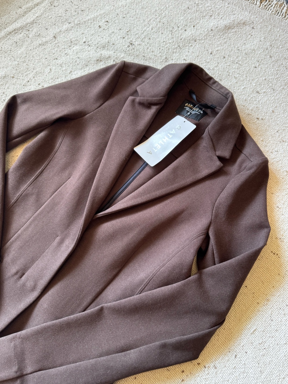 NWT Athleta Venice Heathered Blazer Women’s 4 Dark Brown Stretch Work Jacket